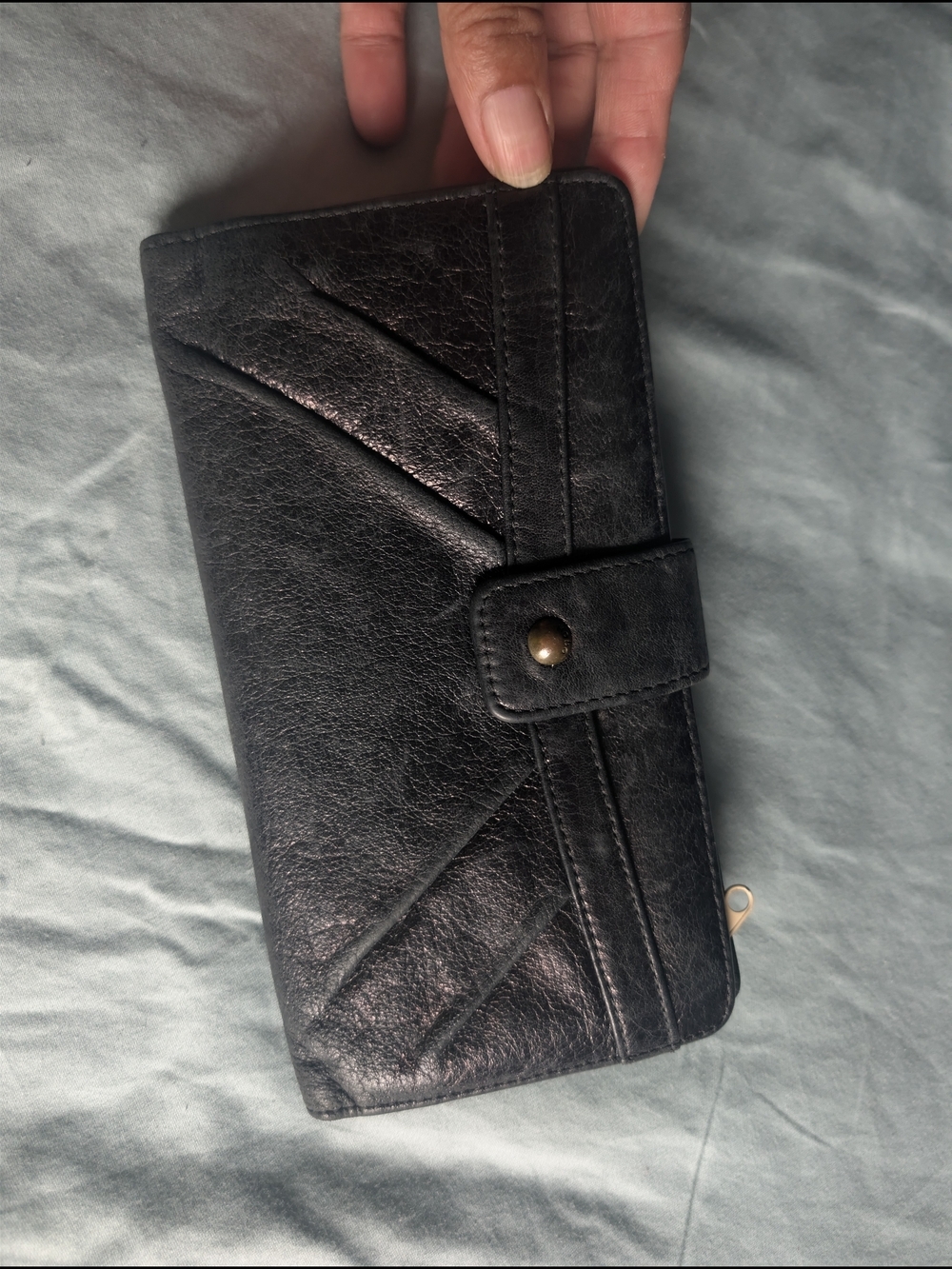HOBO Red Leather Logo Interior with Paisley Print Lining
